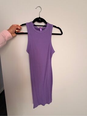 SKIMS Lavender Sleeveless Ribbed Midi Dress